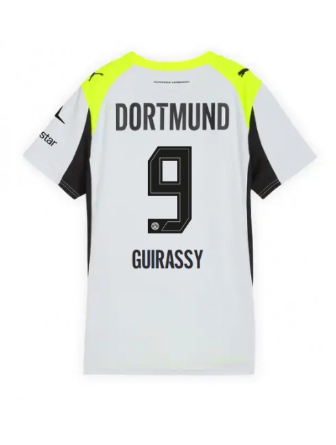Borussia Dortmund Serhou Guirassy #9 Replika Borta Kläder Dam 2025-26 Kortärmad Borussia Dortmund Serhou Guirassy #9 Replika Borta Kläder Dam 2025-26 Kortärmad